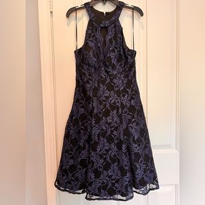 Nightway Womens Glitter Lace Cocktail Dress